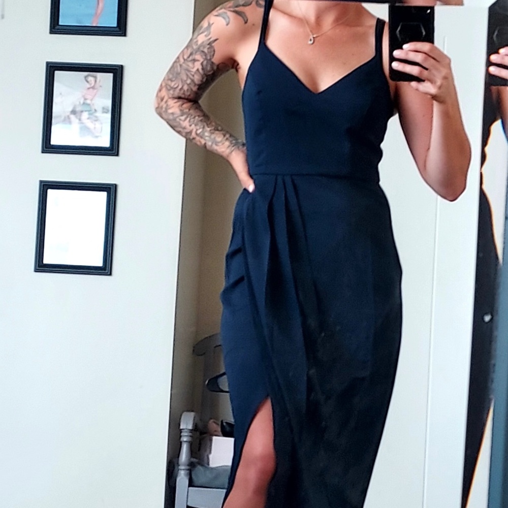 Blue Lulu’s cocktail dress